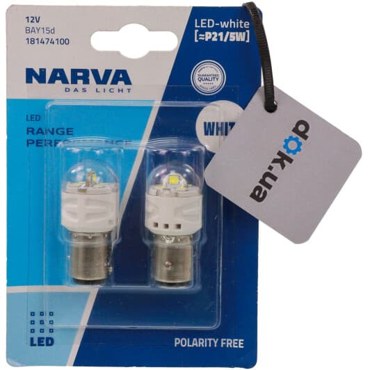 Автолампа Narva Range Performance LED P21/5W BAY15d 1,75 W 181474100