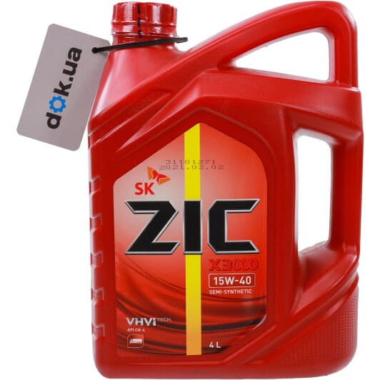 ZIC X3000 15W-40 (4 л) моторное масло