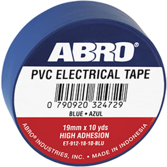 Ізоляційна стрічка ABRO ET912BLU синя ПВХ 19 мм x 9.1 м