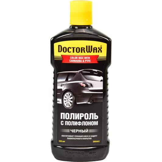 Цветной полироль для кузова DoctorWax С Полифлоном черный