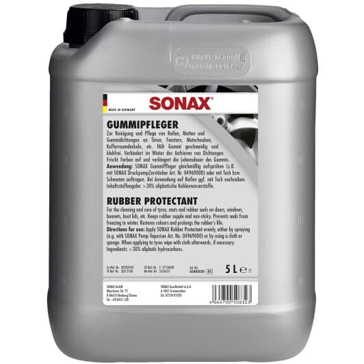Чорнитель шин Sonax Rubber Restorer 340505 5000 мл