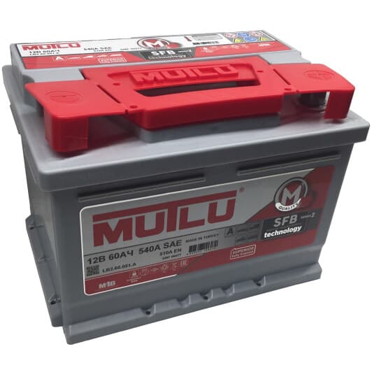 Акумулятор Mutlu 6 CT-60-R S2 LB260051A