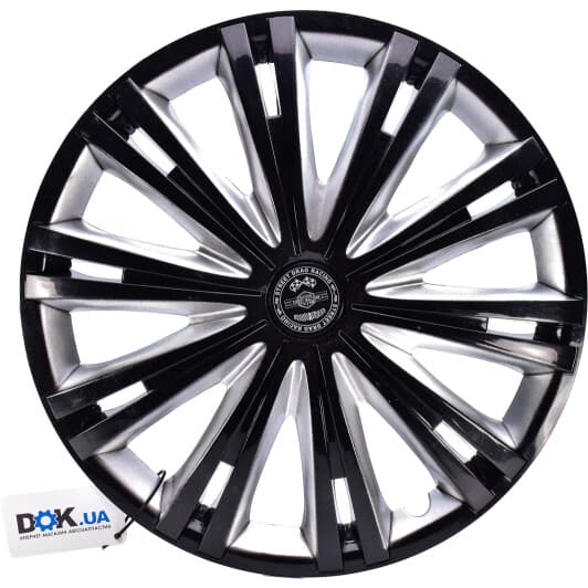 Комплект колпаков на колеса Star Giga цвет черный + серебристый R16