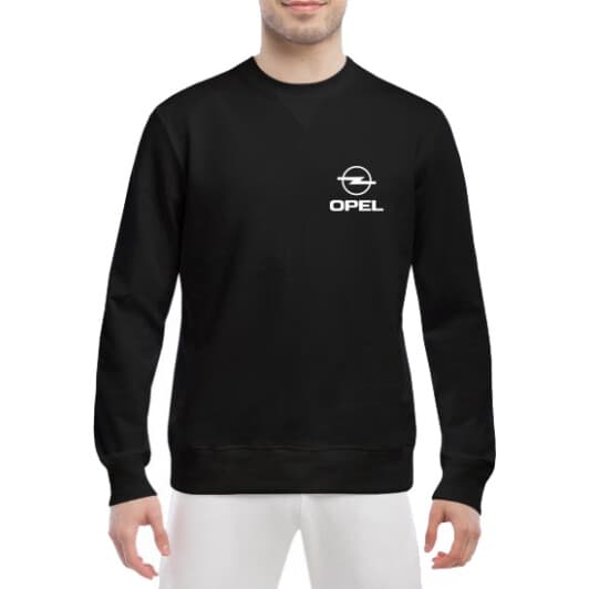 Світшот чоловічий Globuspioner Opel Mini Logo принт спереду класичний рукав чорний