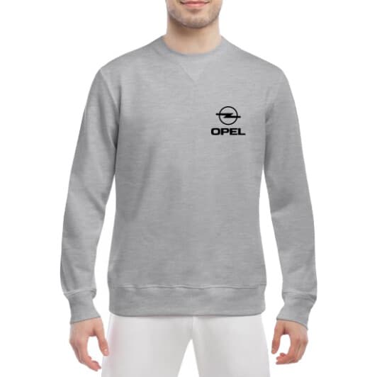 Світшот чоловічий Globuspioner Opel Mini Logo принт спереду класичний рукав сірий