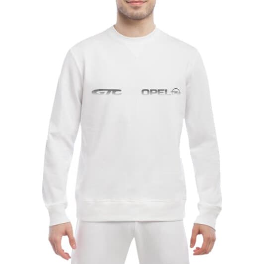 Світшот чоловічий Globuspioner Opel GTC принт спереду класичний рукав білий