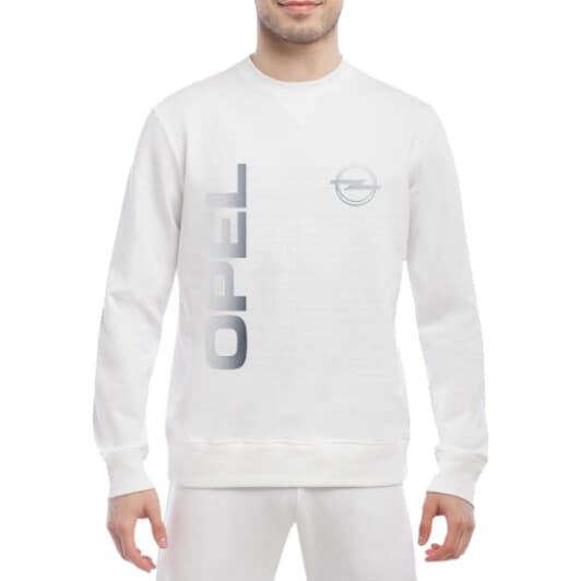 Свитшот мужской Globuspioner Opel Vertical Logo спереди класический рукав белый