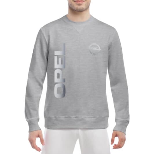 Свитшот мужской Globuspioner Opel Vertical Logo спереди класический рукав серый