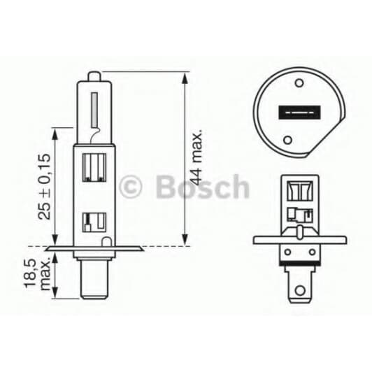 Автолампа Bosch H1 P14,5s 55 W 1987302019
