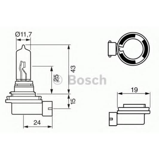 Автолампа Bosch Pure Light H9 PGJ19-5 65 W 1987302082