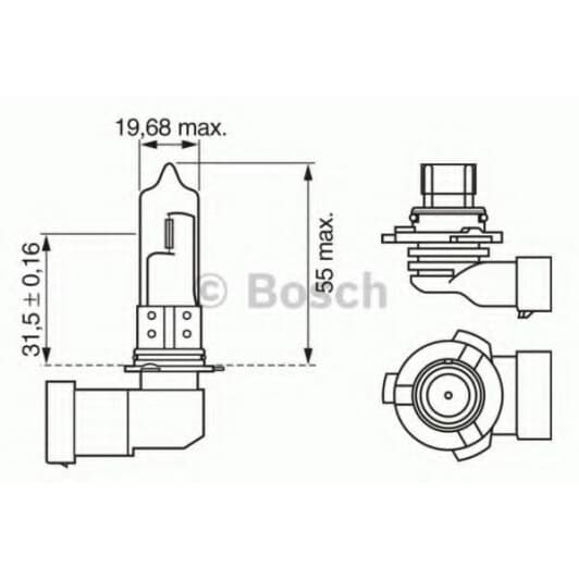 Автолампа Bosch Pure Light HB3 P20d 60 W 1987302152