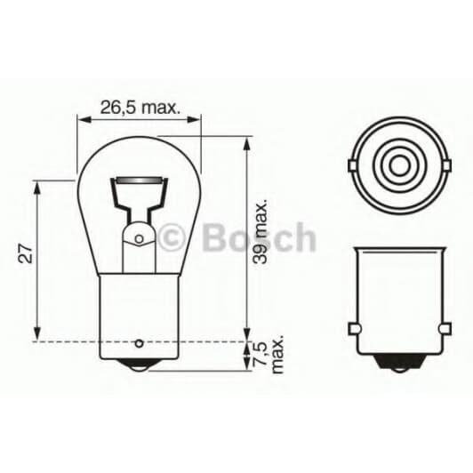 Автолампа Bosch Pure Light R2 BA15s 18 W 1987302214