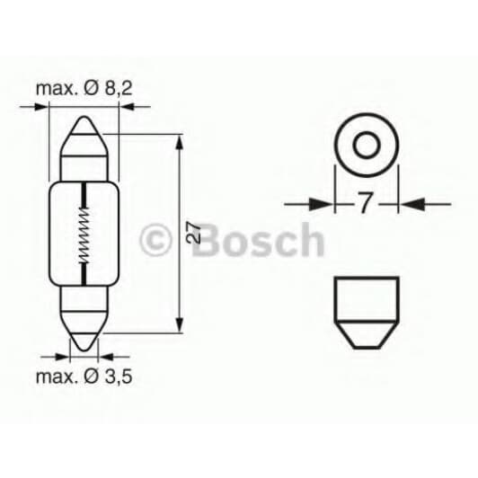 Автолампа Bosch C3W SV7-8 3 W прозрачная 1987302528