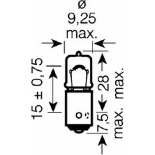 Автолампа Osram Ultra Life H6W BAX9s 6 W прозора 64132ult02b