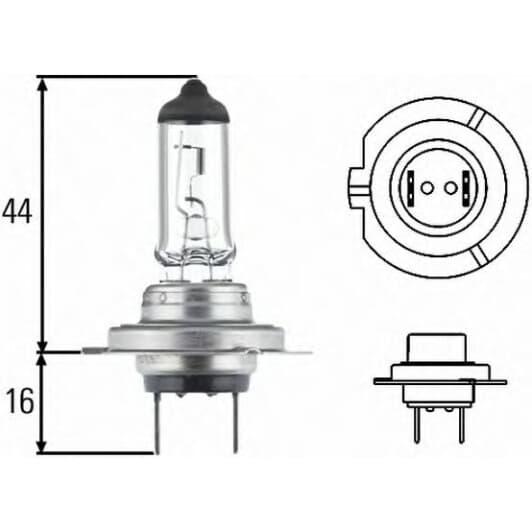 Автолампа Behr Hella Standard H7 PX26d 70 W прозора 8gh007157241