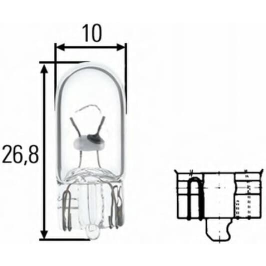 Автолампа Behr Hella Standard W5W W2,1x9,5d 5 W прозора 8gp003594251