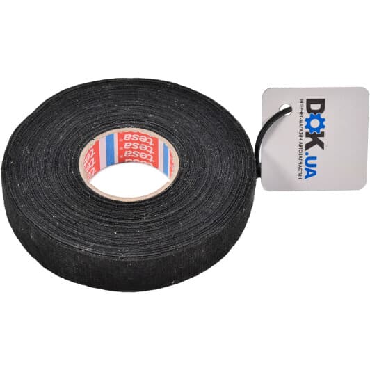 Изолента Tesa RAGTAPETS19 черная на тканевой основе 19 мм x 20 м