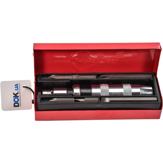 Викрутка реверсивна ударна з набором бит Intertool HT0431