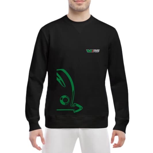 Світшот чоловічий Globuspioner Skoda Auto VIRS принт спереду класичний рукав чорний