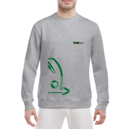 Світшот чоловічий Globuspioner Skoda Auto VIRS принт спереду класичний рукав сірий