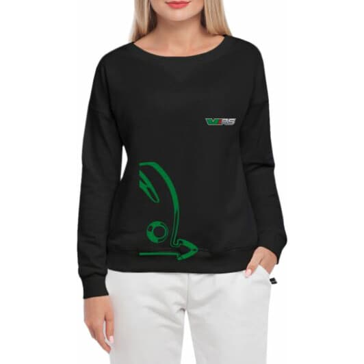 Світшот жіночий Globuspioner Skoda Auto VIRS принт спереду спущений рукав чорний