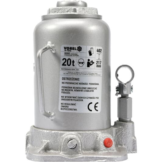 Домкрат Vorel пляшковий гідравлічний 20 т 80082