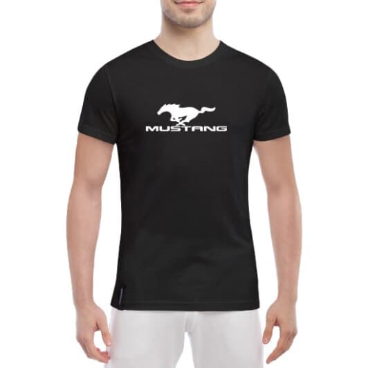 Футболка мужская Globuspioner классическая Ford Mustang черный спереди