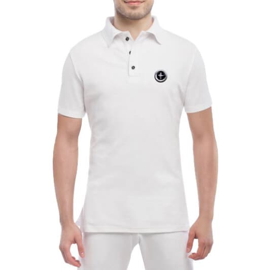 Футболка чоловіча Globuspioner поло Ford Mustang Mini біла принт спереду