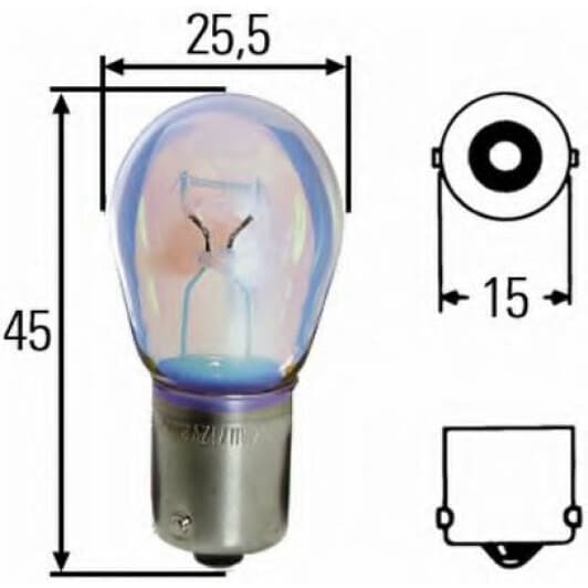 Автолампа Behr Hella Heavy Duty P21W BAY15s 21 W прозора 8GA002073251