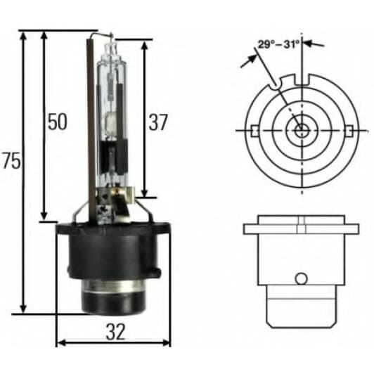 Автолампа Behr Hella Standard D2R P32d-3 35 W прозора 8GS007001151