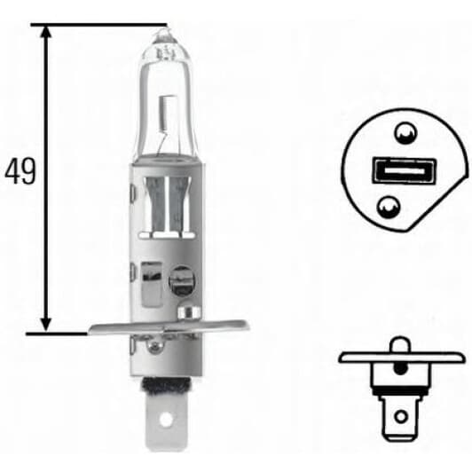 Автолампа Behr Hella Standard H1 P14,5s 55 W прозрачная 8GH002089131