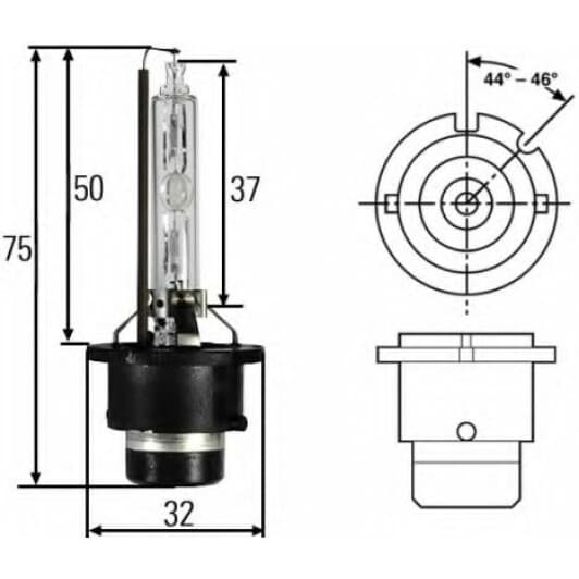 Автолампа Behr Hella D2S PK32d-2 35 W прозрачная 8GS007949251