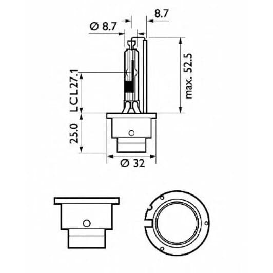 Автолампа Philips BlueVision Ultra D2R P32d-3 35 W прозрачная 85126BVUS1