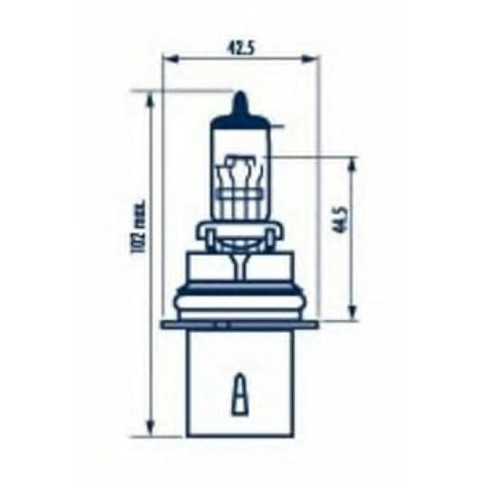 Автолампа Narva Standard HB1 P29t 65 W прозрачная 48004