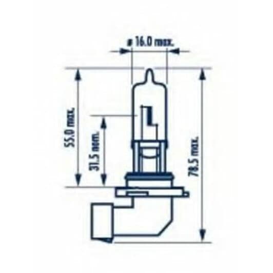 Автолампа Narva Range Power Blue+ HB3 P20d 60 W світло-блакитна 48616