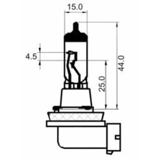 Автолампа SCT Germany H11 PGJ19-2 55 W прозоро-блакитна 202624
