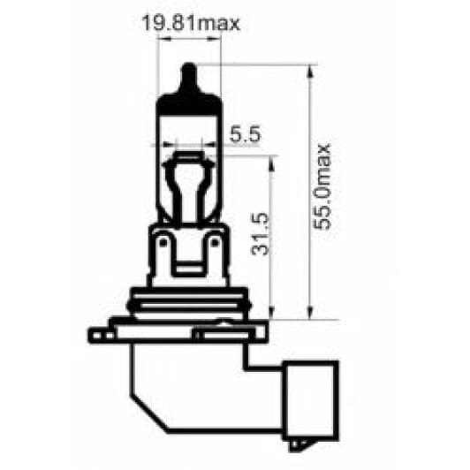 Автолампа SCT Germany H12 PZ20d 53 W прозоро-блакитна 203003