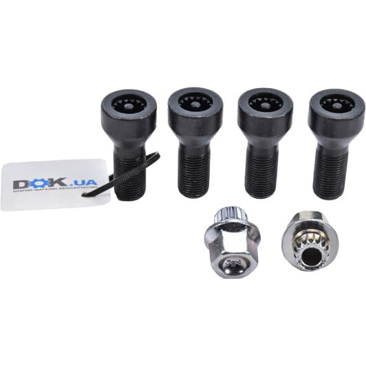 Комплект болтов-секреток с ключом BMW 36136776076