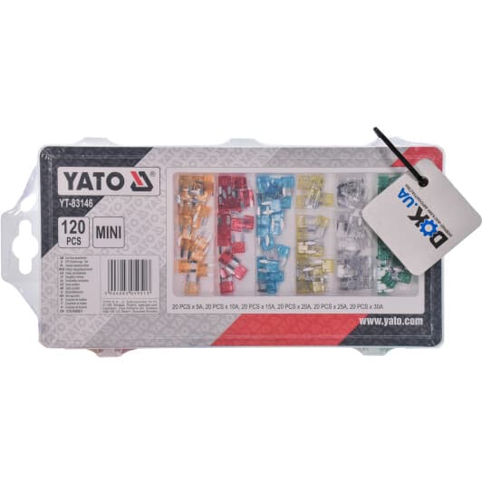 Набор предохранителей Yato YT-83146 FN mini 120 шт.