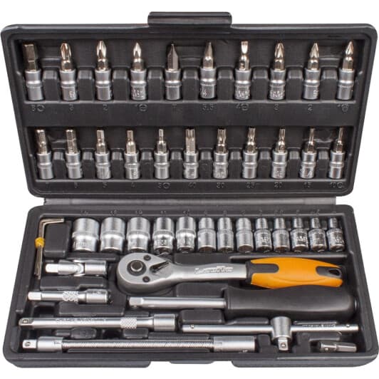 Набір торцевих головок та компонентів Lavita LA500046 1/4" (46 пр.)