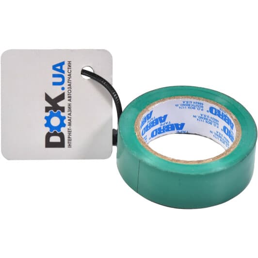 Изолента ABRO ET912G зеленая ПВХ 19 мм x 9.1 м