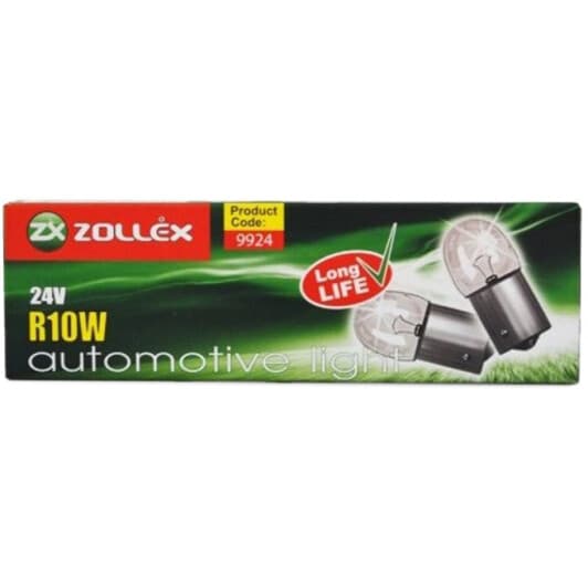 Автолампа Zollex R10W BA15s 10 W прозора 9924
