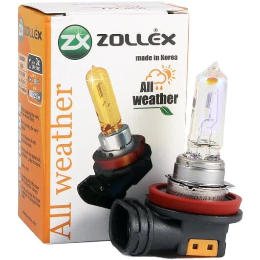 Автолампа Zollex All weather H9 PGJY19-5 65 W желтая 61424
