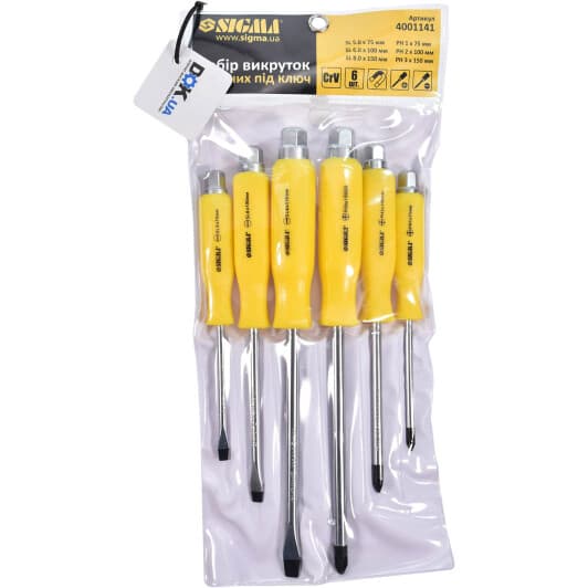 Набір викруток ударних Sigma 4001141 6 шт.