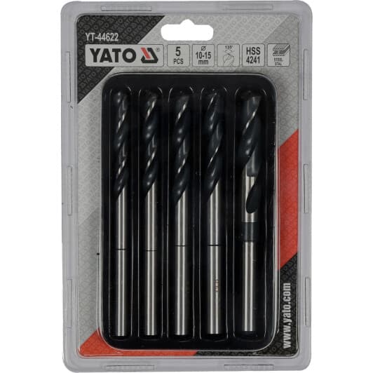 Набір свердл Yato спіральних по металу YT-44622 10-15 мм 5 шт.