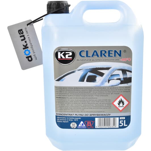 Концентрат омывателя K2 Claren Windshield Washer зимний -40 °С свежесть (5 л)