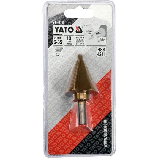Сверло Yato ступенчатое по металлу YT-44739 6-35 мм