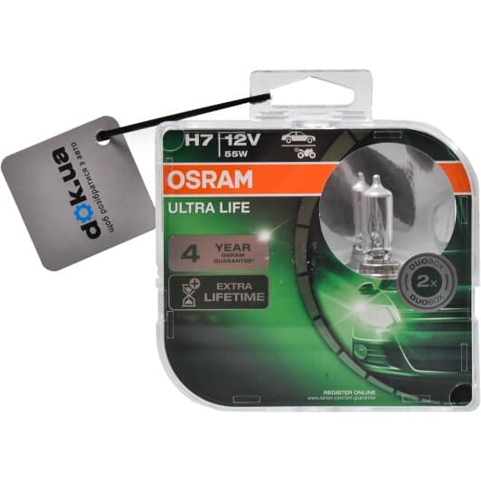 Автолампа Osram Ultra Life H7 PX26d прозора 64210ulthcb