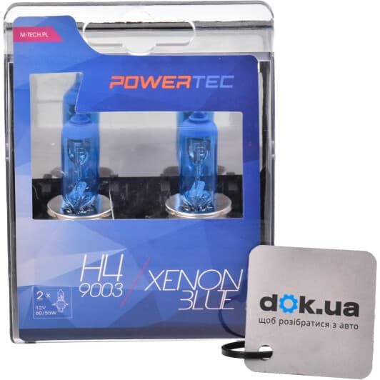 Автолампа M-TECH Xenon Blue H4 P43t 60 W темно-блакитна PTZXB4-DUO
