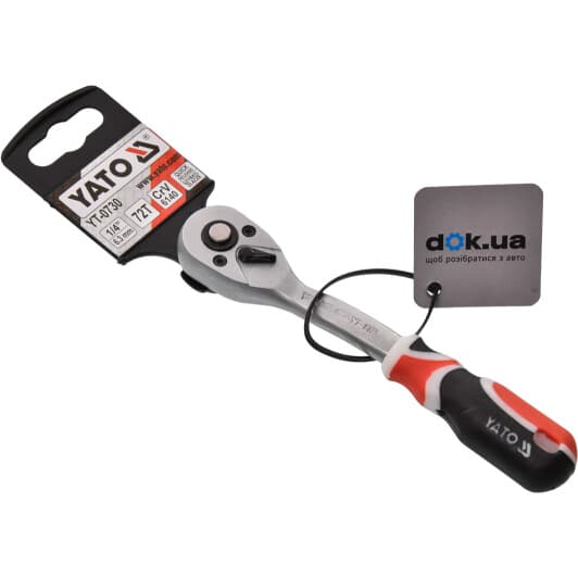 Трещотка Yato YT-0730 1/4" 72 зубца 155 мм